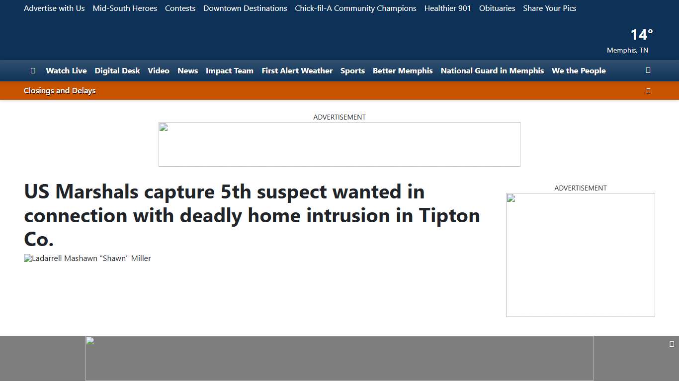 US Marshals capture 5th suspect wanted in connection with deadly home intrusion in Tipton Co.